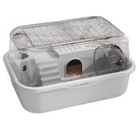 Hamster Cage with Removable Base, Double Layer Design for Easy Cleaning and Comfortable Habitats Hamster Cage with Activity Zone (Grey)