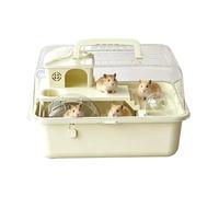 Hamster Cage with Wheel and Portable Small Animal Enclosure, 30 cm Hamster Litter Box and Mouse Habitat for Syrian Hamsters, Dwarf Hamsters, Gerbils, Indoors, Outdoors, Home, Travel, Sleeping