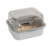 Hamster Cages, 2-tier Square Acrylic Small Pet Habitat, Ventilated Chinchilla Cage With Essential Accessories, Gray