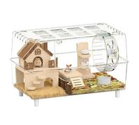 Hamster Cages Acrylic with running wheels spacious luxury villa transparent hamster cage