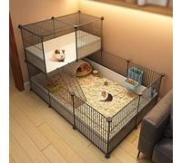 Hamster Cages and Guinea Pig Enclosures - Small Animal Hutch and Exercise Play House with Waterproof Plastic Bottom for Small Pets