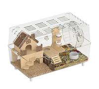 Hamster Cages Double layered spacious transparent hamster cage with supplies