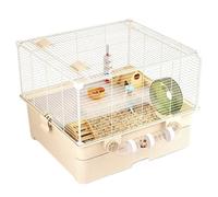 Hamster Cages Drawer style hamster cage suitable for small pets transparent(White)