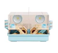 Hamster Cages Hamster Cage Double Room with Separate Mesh Structure and Convenient Handle(Blue)