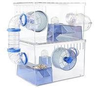 Hamster Cages Hamster cage fully transparent tunnel can connect to second layer pipeline(Blue)