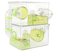 Hamster Cages Hamster cage fully transparent tunnel can connect to second layer pipeline(Green)