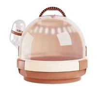 Hamster Cages Hamster cage portable small pet supplies handheld carrying(Bruin)