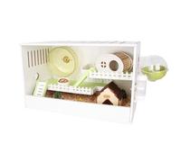 Hamster Cages Hamster cage space large acrylic dedicated pet raising small villa(White)