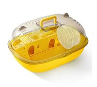 Hamster Cages Hamster cage transparent portable water dispenser running wheel for external use(Yellow)