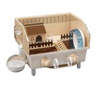 Hamster Cages Hamster cage transparent tunnel large space open door pipeline(White)