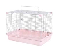 Hamster Cages Hamster cage with handle for easy carrying and hollow structure(Pink)