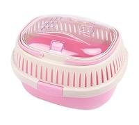 Hamster Cages Hamster Travel Portable Parrot Cage with Handle for Young Guinea Pigs Mini Gerbil(Pink)