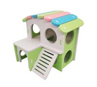 hamster cages Hamster Villa Leisure Guinea-pig House Bur-free Cage Accessories Mouse Sleeping Nest Toy rodent cage(Green)