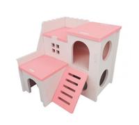 Hamster Cages Hut Breathable Stable Structure Cage Accessories Mouse Sleeping Nest House Toy(Pink)