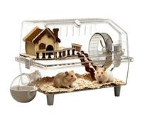 Hamster Cages Large and spacious acrylic transparent cage for keeping small pet hamsters