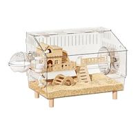 Hamster Cages Large space acrylic transparent running wheel two-layer hamster cage