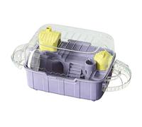 Hamster Cages Large villa dedicated transparent breeding double-layer space hamster cage(Purple)