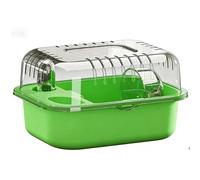Hamster Cages Luxury panoramic pet specific transparent belt running wheel hamster cage(Green)