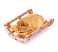 Hamster Cages Removable Hamster Bed Detachable Washable Small Animal Guinea Pig Cage And Summer Nest(Orange)