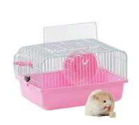 Hamster Cages Small hamster breeding cage for both external and use(Pink)