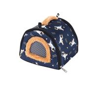 Hamster Carrier Bag, Guinea Pig Travel Bag, Semi-Shortened Carry Button Hedgehog Carrier, Carry Pack with Hand Strap, Hamster Travel Cage for Small Animals