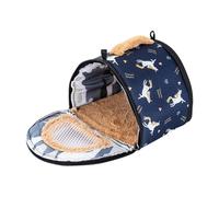 Hamster Carrier Bag, Guinea Pig Travel Bag, Semi-Shortened Carry Button Hedgehog Carrier, Carry the Outgoing Bag with a Slide Base for Mice Chinchillas