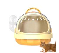 Hamster Carrier Bag - Hamster Travel Cage, Travel Cage Hamsters | Breathable Small Animal Travel Cage, Panoramic Chinchilla Carrier Detachable Water Bottle Hedgehog Travel Bag for Safe Transport