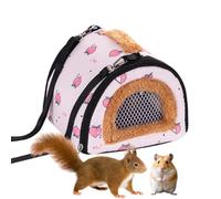 Hamster Carrier Bag - Oxford Cloth Short Plush | Tote Bag | Travel Carrier | Comfortable Small Pet For Hamsters Gerbils Mice Rabbits Travel Outdoor Walking Trips And Daily Use At Home Or On The Go