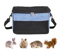 Hamster Carrier Bag, Portable Guinea Pig Travel Carrier with Adjustable Strap Breathable Small Animal Carrying Case for Hamster Chinchilla Bunny Sugar Glider