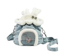 Hamster Carrier Bag Small Animal Portable Travel Bag for Rabbit Squirrel Guinea Pigs Mice Soft Comfortable Pet Carrier with Mat for Small Pets
