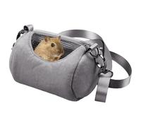 Hamster Carrier Bag, Small Animal Warm Plush Travel Bag - Cylinder Outgoing Transport Case with Mesh Window for Chinchilla, Its and Elegant Design Bi , Gerbils, Hedgehogs