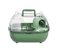 Hamster Carrier Cage, Small Hamster Travel Cage, Portable Outing Cage with Transparent Cover, Or Rodents Lizards Outing Short Trip Car Picnic Farm (Green)