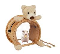 Hamster Carrier - Clear Window Travel Backpack, Small Animal Pet Transport Bag, Breathable Portable Design, Outdoor Adventure Tote for Bunny Hedgehog Bearded Kitten Ferret, 5.91x5.12x3.15 Inches