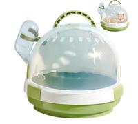 Hamster Carrier Crate - Portable Cage, Ventilated Animal Kennel | Anti-bet Storage Scale with Handle for Gerbil Housing Setup Travel Box Transport Shelter Use Small Pet Organis