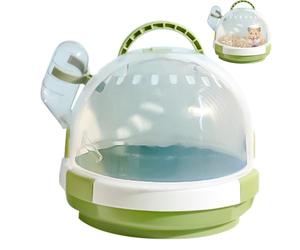 Hamster Carrier Crate - Portable Cage, Ventilated Animal Kennel | Anti-bet Storage Scale with Handle for Gerbil Housing Setup Travel Box Transport Shelter Use Small Pet Organis