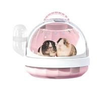 Hamster Carrier, Guinea Pig Carrier Bag, Portable Travel Small Animal Cage, Panoramic Bag Guinea Pig Travel Carrier with Detachable Water Bottle for Hamster, Rabbit (B)