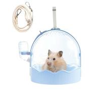 Hamster Carrier,Portable Hamster Cage with Adjustable Shoulder Strap - Pet Supplies for Play Home Forage Grooming Feeder Indoor Outdoor Room Yard Garden Patio