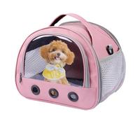 Hamster Carrier, Portable Small Animal Travel Bag, Transparent Window Hand Bag with a Comfortable Handle for Hamsters, Guinea Pigs and Other Small Animals, 8.66 x 7.48 x 7.09 Inches