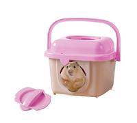 Hamster Carrier | Portable Small Pet Transport Crate with Handle | Breathable Travel Carrier for Hamster, Gerbil, Chinchilla, Hedgehog, Ferret - Vet Visits, Outings, Outdoor Trips & Daily Travel