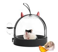 Hamster Carrier - Portable Travel Cage, Breathable Small Pet Bag | Lightweight Ventilated Carrier for Hamsters, Gerbils, Mice and Small Animals, Soft Sided Travel Bag with Handle for Outdoor