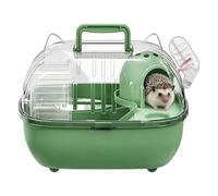 Hamster Carrier - Portable Travel Cage, Transparent Viewing Lid with Ventilation Holes, Lightweight Handle Carrying Case, Ideal for Hamster Rabbits Lizards Short Trips Picnic Farm Adventures