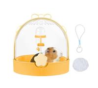 Hamster Carrier - Travel Cage for Ferret and Small Animal - Transparent Accessory with Water Bottle for Ferret Mouse Vole | Travel Camping Holidays Travels