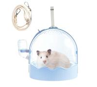 Hamster Carrier, Travel Hamster Cage with Adjustable Shoulder Strap, Pet Supplies for Play Home Forage Grooming Feeder Indoor Outdoor Room Yard Garden Patio