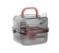 Hamster Carrier Travel Villa - 7.9 Inch Portable | PP Plastic Carrier Cage - Double Layer Habitat with Running Wheel, Breathable Design, Safe Transport for Small Pets Travel Outdoors