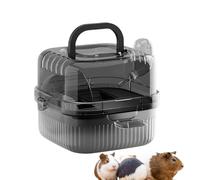 Hamster Carrier | Two-Level Habitat | Model with Integrated Water Drop | for Guinea Pig, , Mouse, Chinchilla, Ideal for Camping,