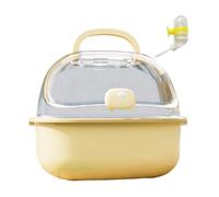 Hamster Carry Cage Hamster Travel With Water Bottle Habitat Small Animal Cage For Small Animals Squirrel (Yellow, One Size)