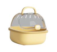 Hamster Carry Case Cage with Water Bottle for Small Animals Squirrel Outdoor yellow 20x18x16cm