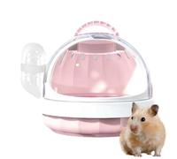 Hamster Carrying Case - 19x16cm Travel Cage, PP Portable Bag | Breathable Panoramic Carrier, Detachable Bottle Design For Guinea Pig Small Animal Outdoor Travel Convenience