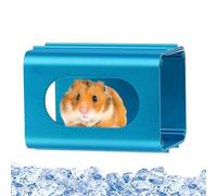 Hamster Cave, Hamsters Instant Cooling Metal House, Space Saving Small Animal Habitats Nest for Dwarf Rabbits Ferrets Squirrel Hedgehog Lemmings Chinchillas