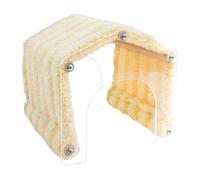 Hamster Cave Tunnel - Small Animal Cave with Removable Acrylic Door | Cuddly Plush House as a and Resting Place for Hamsters, Hedgehogs & Chinchillas Indoor and Outside the Cage